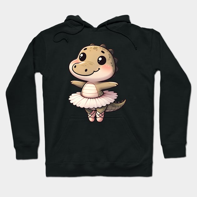 Let's dance - An alligator is dancing ballet Hoodie by MasutaroOracle